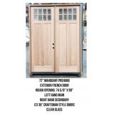 72' Mahogany Prehung Exterior French Door
