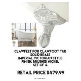 Brushed Nickel Claw feet For Clawfoot Tub