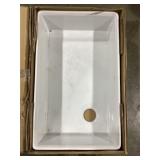 33' x 20' Fireclay Single Bowl Sink in White