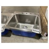 25' x 22' Single Bowl Drop-In Stainless Sink x 2
