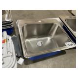 25' x 22' Stainless Single Bowl Drop-In Sink