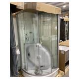 36' Fancy Corner Shower Unit with Center Drain