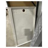60' x 36'  LH Drain White Textured Shower Base