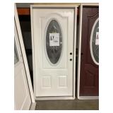 3-0 Oval Deco LH Fiberglass Exterior Door