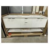 72' Double Bath Vanity with Quartz Top-Pietra Gray
