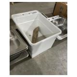 17-1/2' x 24' Composite Utility Sink in White