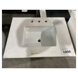 31' x 23-1/2' Porcelain Vanity Top in White w Sink