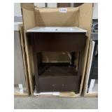24' Single Bath Vanity in Brown with Sink Top