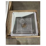 18' Square Fireclay Sink in Light Gray