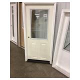 36' x 78' RH Fiberglass 1/2-View Exterior Door