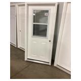 36' x 78' LH Fiberglass 1/2-View Exterior Door