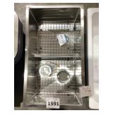 33' x 19' Stainless Undermount Double Bowl Sink