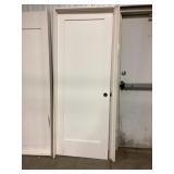 30' x 80' LH Primed MDF Single-Panel Interior Door