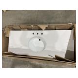 58' x 22' Single Sink Vanity Top in White