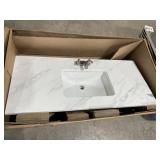49' x 22' Single Sink Vanity Top with Faucet