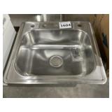 25' x 22' Single Bowl Stainless Kitchen Sink