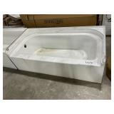 60' x 30' LH Bathtub in White w Insert