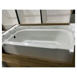 60' x 30' LH Bathtub with Insert in White