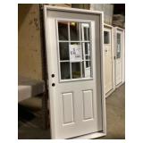 36' x 80' RH Fiberglass Exterior Door in White
