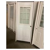 32' x 80' LH Steel 1/2-View 9Lite Exterior Door