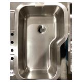 33' x 22' Stainless Steel Offset Single Bowl Sink