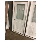 36' x 80' RH Fiberglass 1/2-View Exterior Door