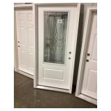 36' x 80' LH Fiberglass 3/4-Deco Exterior Door