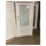 36' x 80' RH Fiberglass 3/4-View Exterior Door