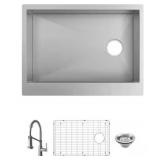 27' SS Single Bowl Farmhouse Kitchen Sink