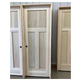 30' x 80' RH Poplar 3-Panel Interior Door