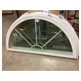 59-1/2' White Vinyl Fan-Lite Window