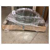 45-1/2' Brown Fixed Vinyl Fan-Lite Windows