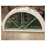 59-1/2' White Vinyl Fan-Lite Window