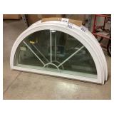 59-1/2' White Vinyl Fan-Lite Window