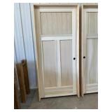 36' x 80' LH Poplar 3-Panel Interior Door