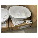 Acquabella 16' x 14' Square Vessel Sink White x2
