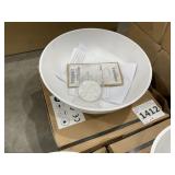 Acquabella 16' Round XL Vessel Sink In White x2