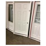 36' x 80' LH Fiberglass 6-Panel Exterior Door