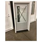 32' x 64' RH Fiberglass 1/2-View Exterior Door