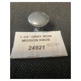 1-1/4' Gray Iron Mission Knob x 50