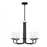 Ashley 5-Bulb Chandelier in Matte Black