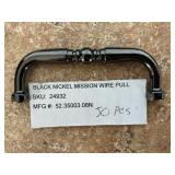 Black Mission Wire Pull Handles x 50