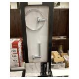 Chrome, three-piece bath accessory kit