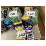 Five bags of different grade steel wool X5