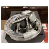 Brush nickel wall mount bathtub filler