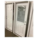 32 inch left half light with blinds Door