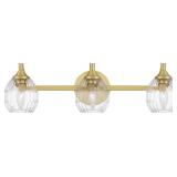 Ashley 3-Bulb Vanity Light in Brass