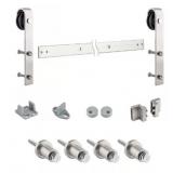 Barn Door Hardware Kit in Satin Nickel x 2