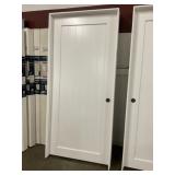 36' x 80' RH 1-Panel V-Groove Primed Interior Door