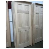 30' x 80' LH Oak 6- Panel Interior Door